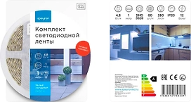 Светодиодная лента Apeyron Electrics SMD 3528 60LED IP20 12В 4,8Вт 1 м