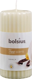 Свеча классическая Bolsius ваниль 12x5,8 см белая