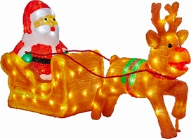 Световая фигура Олень с санями 120 LED IP44 40 см
