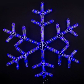 Световая фигура снежинка 144 LED IP44 56 см синий постоянный