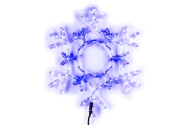 Световая фигура Снежинка 204 LED 52 см сине-белый