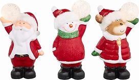 Световая фигура Мишка/Снеговик/Дед Мороз 1 LED 22 см теплый белый в ассортименте