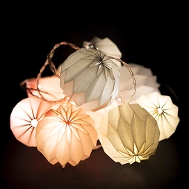 Гирлянда садовая бумажная 10 LED Китайские Фонарики 1,35 м