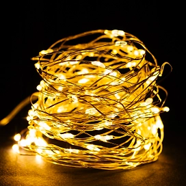 Гирлянда нить Glos 100 LED теплый белый 10 м