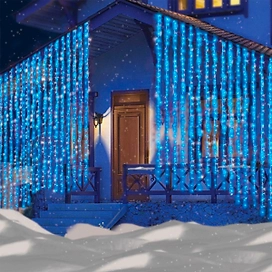 Гирлянда уличная Занавес B&H 925 LED синий 2,4х3 м
