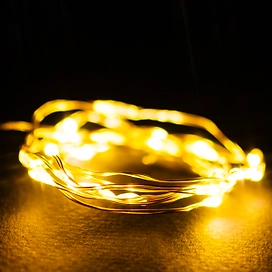 Гирлянда Нить 20 LED теплый белый 1 м