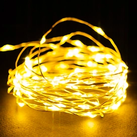 Гирлянда Нить 100 LED теплый белый 5 м