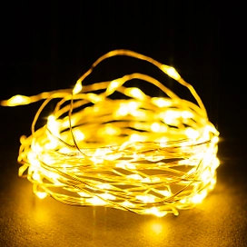 Гирлянда Нить внутренняя 100 LED теплый белый 5 м