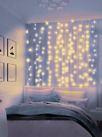 Гирлянда занавес SH LIGHTS 368 LED теплый белый 150х150 см