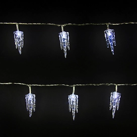 Гирлянда внутренняя с насадками B&H Тройные сосульки 25 LED холодный белый 2,4 м
