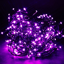 Гирлянда уличная 240 LED розовая 19 м