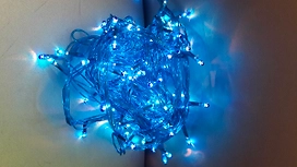 Гирлянда внутренняя SH Lightlngs 100 LED синяя с контроллером 5 м