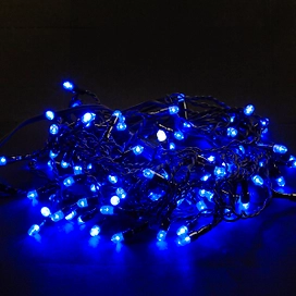 Гирлянда наружная тающие сосульки 100 LED черный 2 м