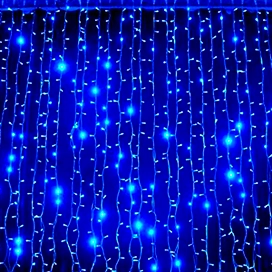 Гирлянда наружная занавес 625 LED синяя 2,5 м