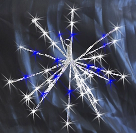 Гирлянда внутренняя SH Lights 20 LED белый, синий 20 см