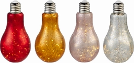 Гирлянда внутренняя Лампочки 4 LED цветная 11х22 см