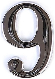 Цифра "9" самоклеящаяся Larvij 45х30 мм цинк