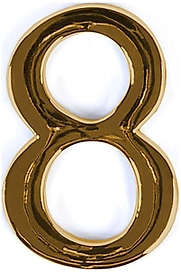 Цифра "8" самоклеящаяся Larvij 45х30 мм цинк золото