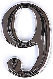 Цифра "9" самоклеящаяся 45х30 мм цинк
