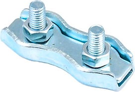 Зажим троса с болтом и гайкой Duplex сталь 4 мм 30 г