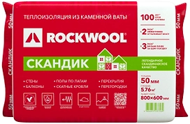Каменная вата ROCKWOOL ЛАЙТ БАТТС СКАНДИК 50 мм 5,76 м²