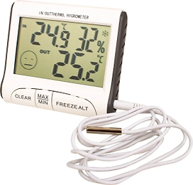 Термометр гигрометр электронный GARDEN SHOW LCD дисплей 43х83х12 мм