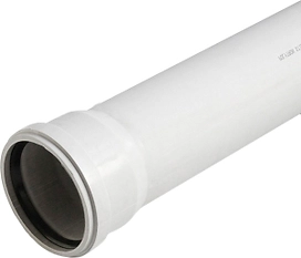 Труба поливинилхлоридная POLYTRON STILTE PLUS 58х3,9х1000 мм армированная серый