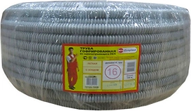 Труба ПВХ Ecoplast  гофрированная 16 мм 10 м серая