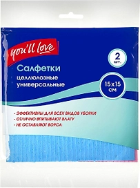 Салфетка универсальная You'll love 15х15 см 2 шт