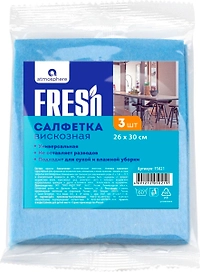 Салфетки универсальные Atmosphere Fresh вискоза 26х30 см 3 шт