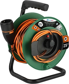 Удлинитель на катушке Electraline 1 гнездо 2300 Вт с заземлением 25 м