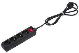 Удлинитель 367811 4 гнезда 3500 Вт с заземлением 1,4 м