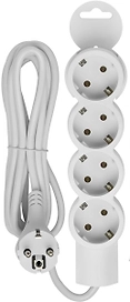 Удлинитель Duwi 4 гнезда с заземлением 3 м белый