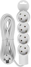Удлинитель Duwi 4 гнезда с заземлением 5 м белый