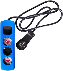 Удлинитель 3 гнезда 3500 Вт с заземлением 1,4 м синий