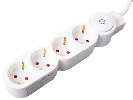 Сетевой фильтр 4 гнезда 3500 Вт 3 м