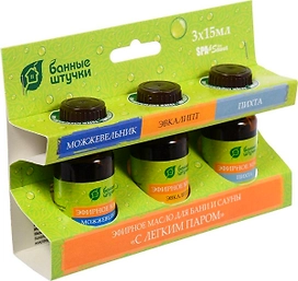 Набор эфирных масел Банные штучки можжевельник, эвкалипт, пихта 10 мл 3 шт