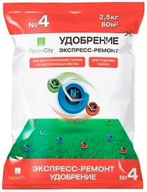 Удобрение комплексное ГазонCity ЭКСПРЕСС-РЕМОНТ №4 для газонов 2,5 кг