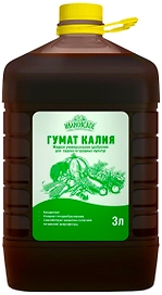 Удобрение Ивановское ГУМАТ КАЛИЯ ФХИ для садовых и огородных 3 л