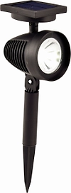 Уличный ландшафтный светильник на солнечных батареях 206122 IP44 черный