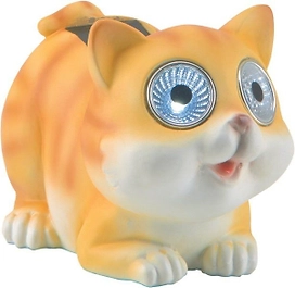 Уличный светильник на солнечной батарее Котик 203999 IP44 оранжевый