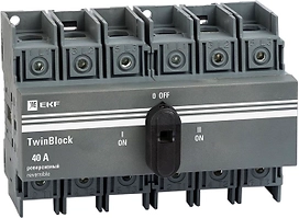 Автоматический выключатель TwinBlock EKF 40A 3P 