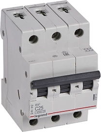 Автоматический выключатель Legrand RX3 3Р С25А 4,5кА