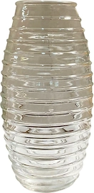 Ваза NiNaGlass Лайт стеклянная прозрачная 8,2x24 см