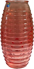 Ваза NiNaGlass Лайт стеклянная розовая 8,2x24 см