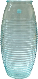 Ваза NiNaGlass Эллина стеклянная лазурная 12x24 см