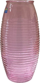 Ваза NiNaGlass Эллина стеклянная сиреневая 12x24 см