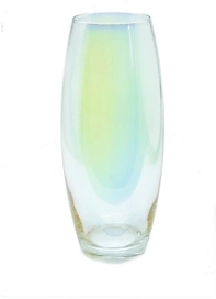 Ваза Гласстар стеклянная Радуга желтая 26 см