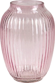 Ваза стеклянная светло-лиловая 15x21см
