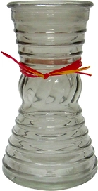 Ваза стеклянная Грейси серая 9х19 см